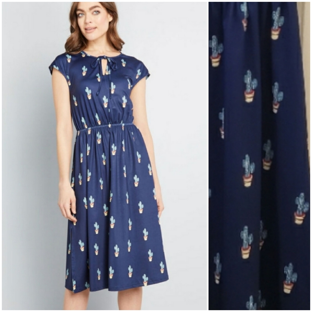 🌵 Surefire Fun knit cactus midi dress